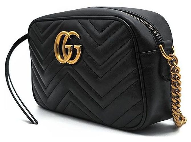 Gucci Borsa a tracolla Matelassé Marmont Nero - vista 2