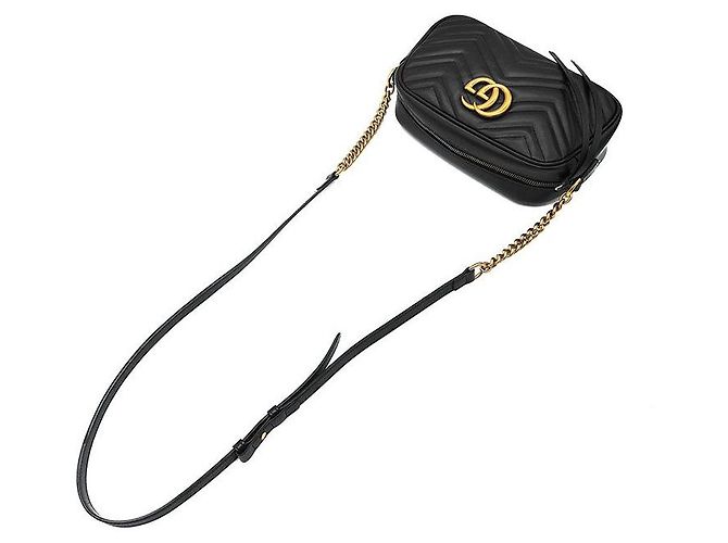 Gucci Borsa a tracolla Matelassé Marmont Nero - vista 4