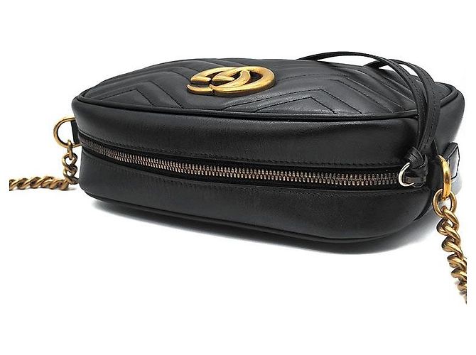 Gucci Borsa a tracolla Matelassé Marmont Nero - vista 6