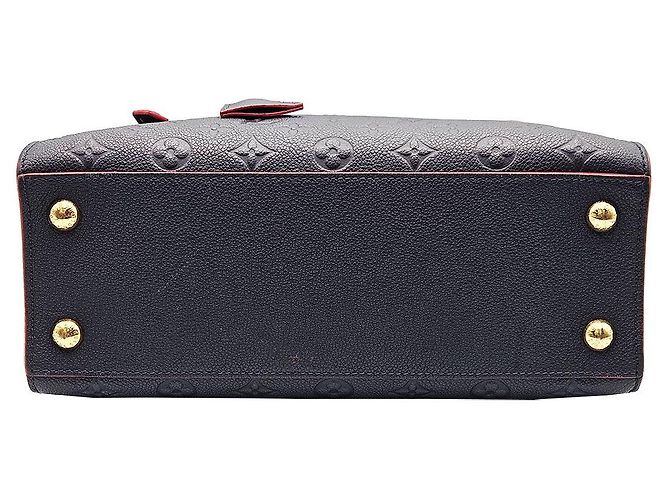 Louis Vuitton Tote Bag MM Pont-Neuf in tela Empreinte blu navy - vista 7