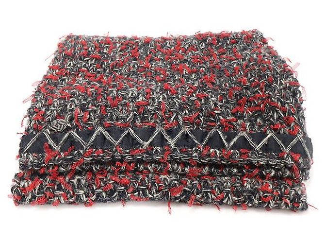 Chanel Sciarpa in maglia spessa di cashmere multicolore - vista 3