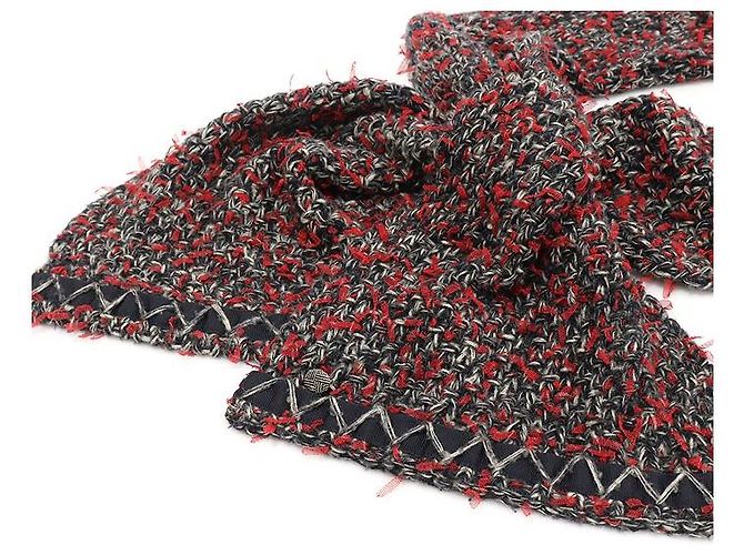 Chanel Sciarpa in maglia spessa di cashmere multicolore - vista 4