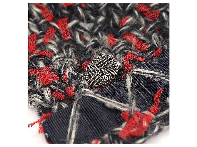 Chanel Sciarpa in maglia spessa di cashmere multicolore - vista 6