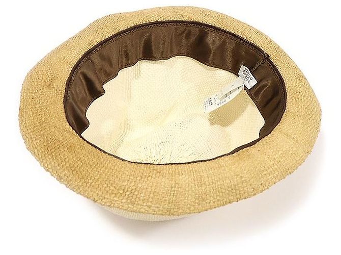 Brunello Cucinelli Zweifarbiger Stroh-Fedora-Hut Braun - Ansicht 4