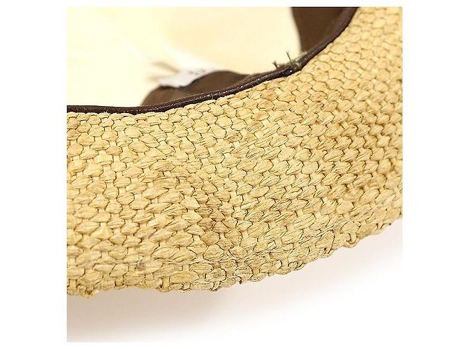 Brunello Cucinelli Zweifarbiger Stroh-Fedora-Hut Braun - Ansicht 6
