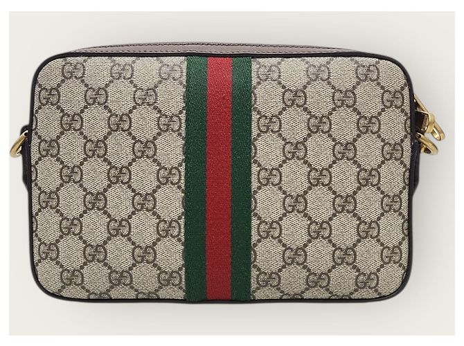 Gucci Borsa a tracolla GG Supreme Ophidia beige Marrone - vista 6