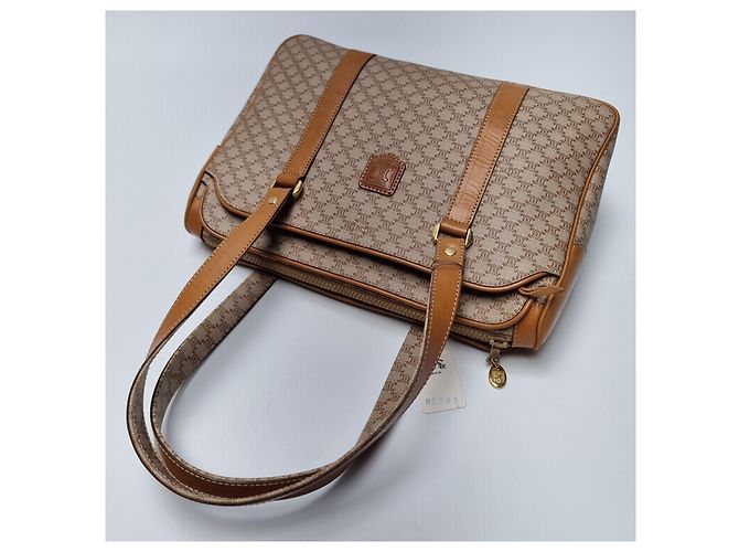 Céline Borsa a Spalla Macadam Trionf Beige Marrone - vista 10