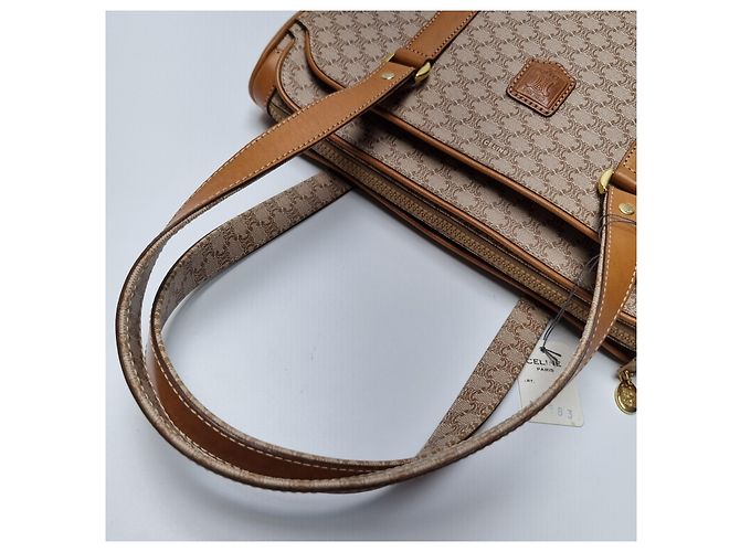 Céline Borsa a Spalla Macadam Trionf Beige Marrone - vista 11