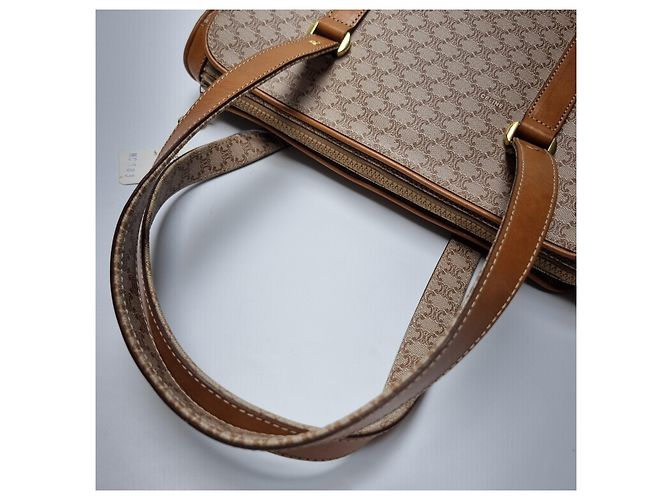 Céline Borsa a Spalla Macadam Trionf Beige Marrone - vista 13