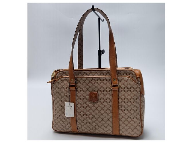 Céline Borsa a Spalla Macadam Trionf Beige Marrone - vista 3