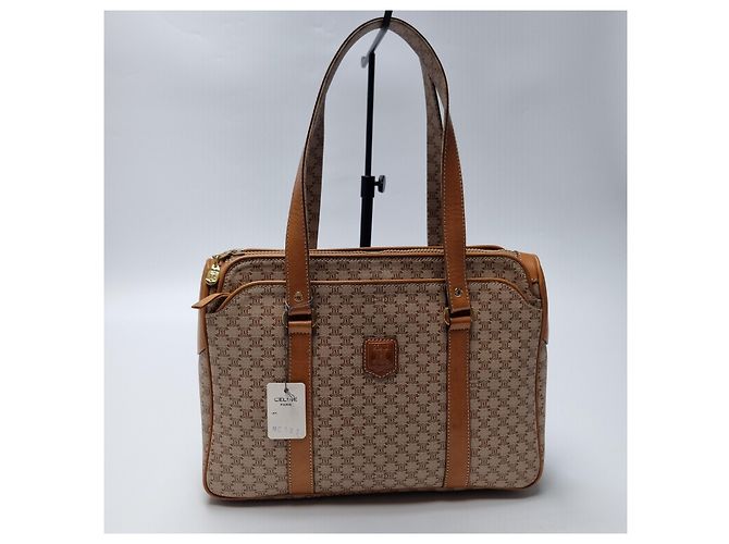 Céline Borsa a Spalla Macadam Trionf Beige Marrone - vista 4