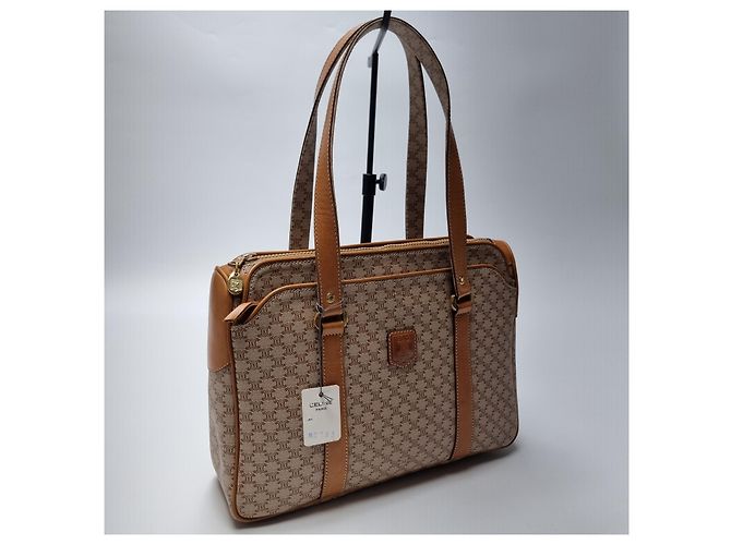 Céline Borsa a Spalla Macadam Trionf Beige Marrone - vista 5