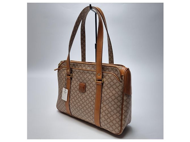 Céline Borsa a Spalla Macadam Trionf Beige Marrone - vista 6