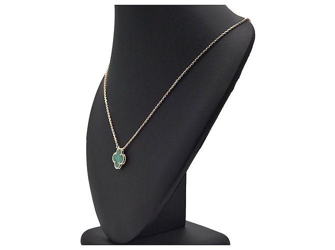 Van Cleef & Arpels Vintage Alhambra Halskette Grün - Ansicht 3