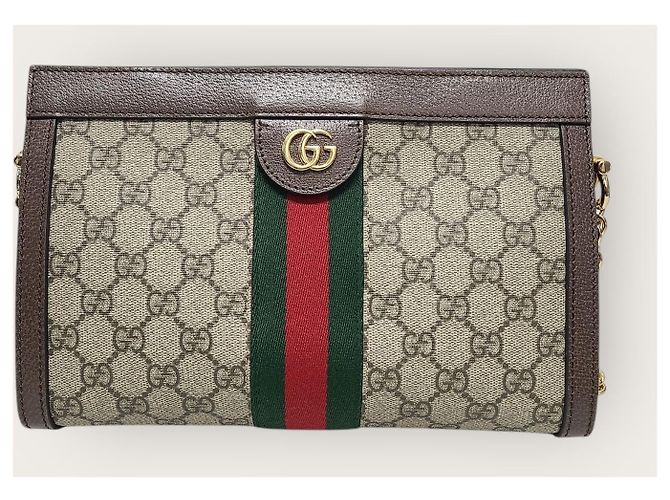 Gucci Piccola borsa a tracolla Ophidia GG Supreme Chain Bianco - vista 2