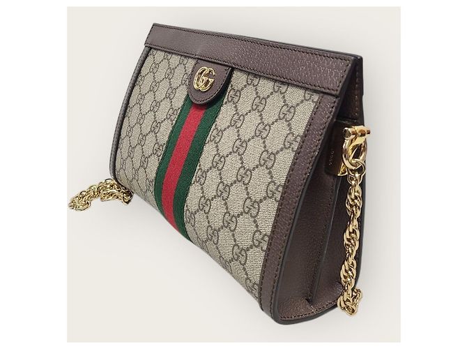 Gucci Piccola borsa a tracolla Ophidia GG Supreme Chain Bianco - vista 3