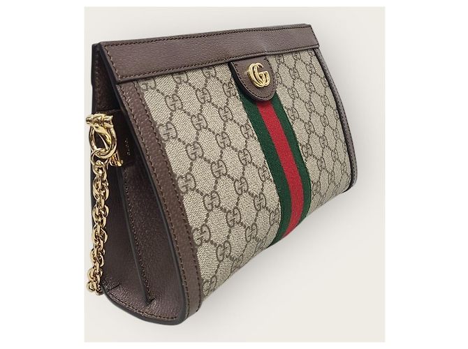 Gucci Piccola borsa a tracolla Ophidia GG Supreme Chain Bianco - vista 4
