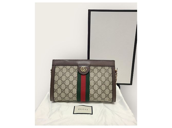 Gucci Piccola borsa a tracolla Ophidia GG Supreme Chain Bianco - vista 8