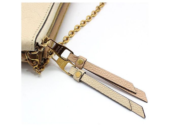 Louis Vuitton Borsa Crossbody Pochette Double Zip Chain Monogram Empreinte Marrone - vista 8