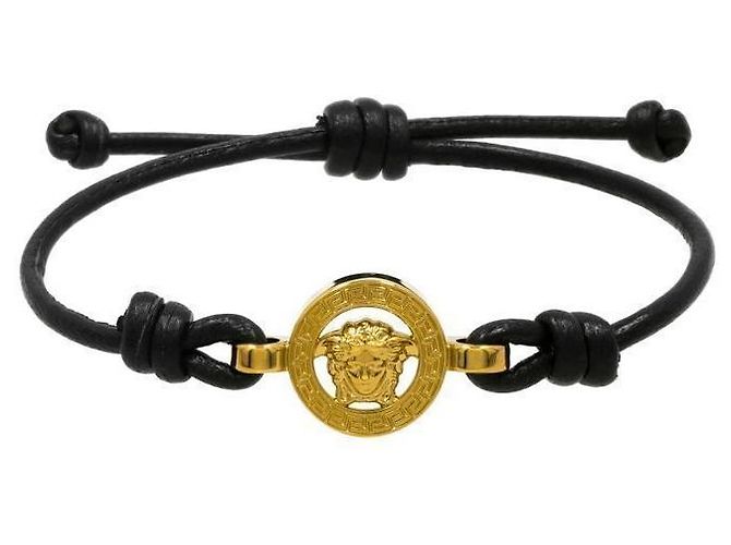 Versace Bracciale in pelle intrecciata Medusa - vista 3