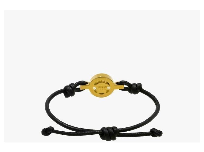 Versace Bracciale in pelle intrecciata Medusa - vista 5
