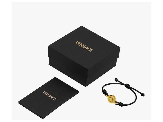 Versace Bracciale in pelle intrecciata Medusa - vista 6
