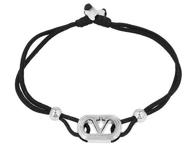 Valentino Bracciale in pelle Nero - vista 3