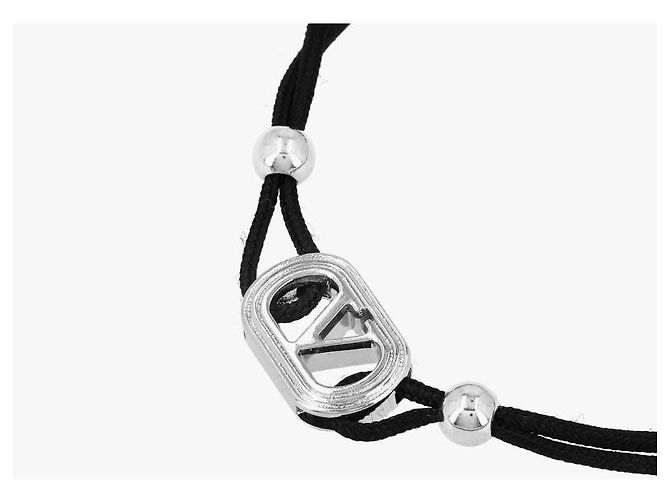 Valentino Bracciale in pelle Nero - vista 5
