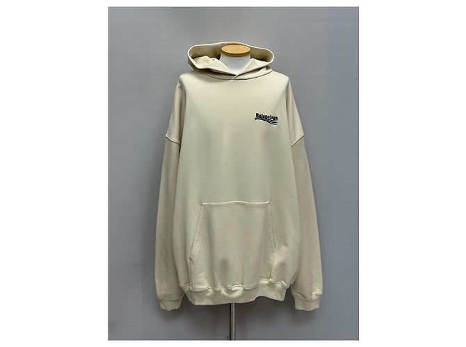 Balenciaga Oversized-Kapuzenpullover mit besticktem politischem Kampagnenlogo Mehrfarben - Ansicht 2