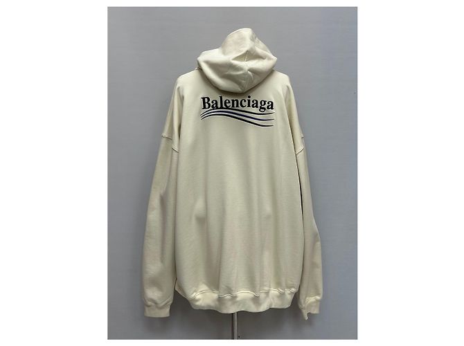 Balenciaga Oversized-Kapuzenpullover mit besticktem politischem Kampagnenlogo Mehrfarben - Ansicht 3