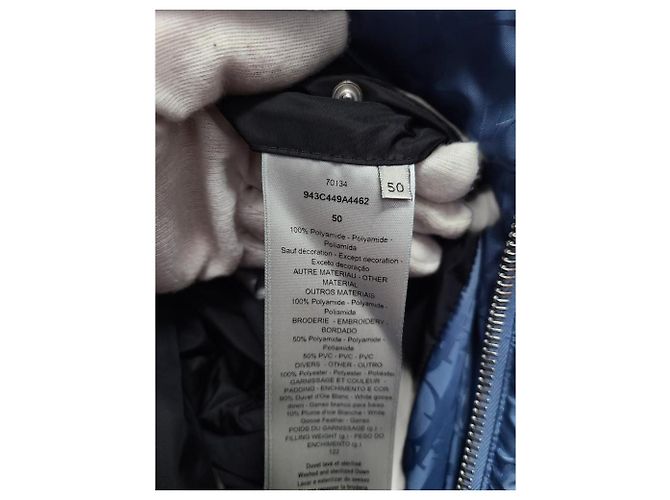 Oblique Dior Blau gesteppte Jacke mit Schrägmuster - Ansicht 5
