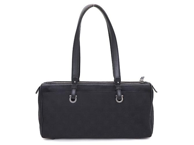 Salvatore Ferragamo Borsa a tracolla baguette con motivo Gancini quadrato Ferragamo - vista 4