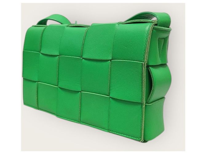 Bottega Veneta Borsa a tracolla Cassette in intrecciato verde - vista 4