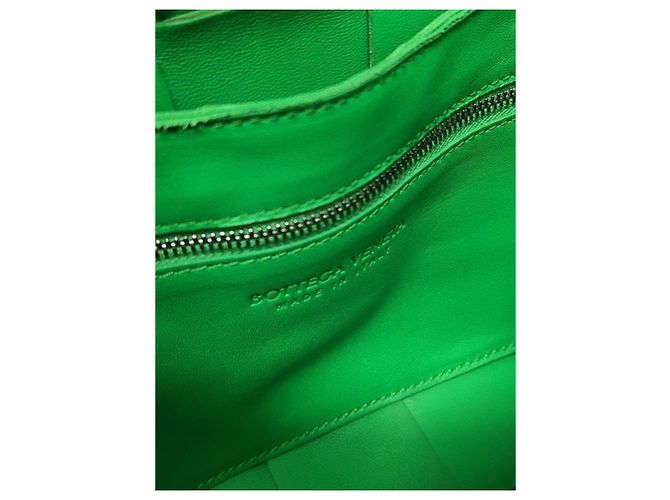 Bottega Veneta Borsa a tracolla Cassette in intrecciato verde - vista 5