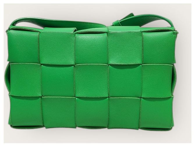 Bottega Veneta Borsa a tracolla Cassette in intrecciato verde - vista 6