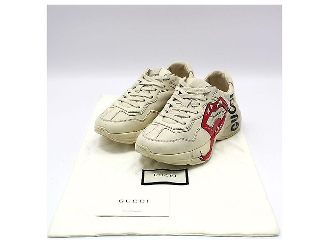 Gucci Rhyton Dirty Lips Leder Sneaker Weiß - Ansicht 2