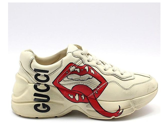 Gucci Rhyton Dirty Lips Leder Sneaker Weiß - Ansicht 4