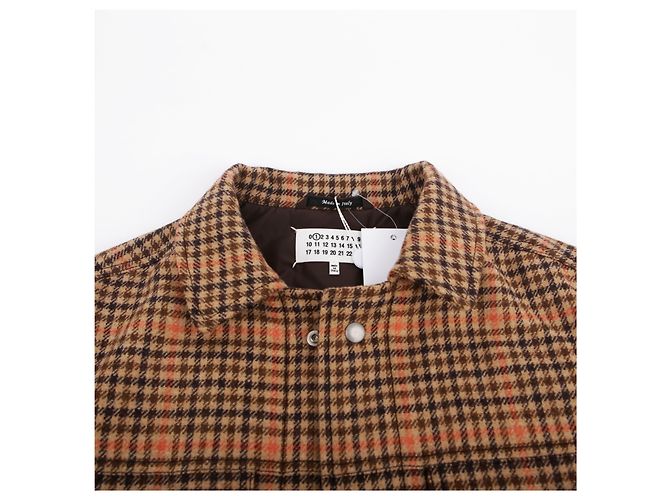 Maison Martin Margiela Weste aus Wolle mit Camel-Karomuster Braun - Ansicht 3