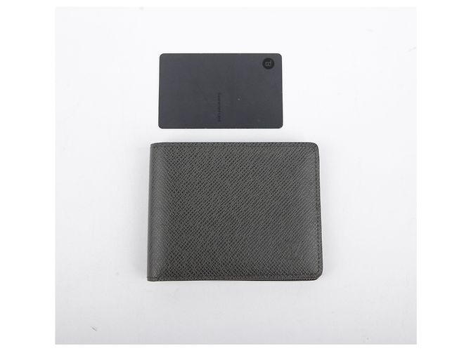 Slender Louis Vuitton Cartera delgada de cuero Taiga Naranja - vista 11