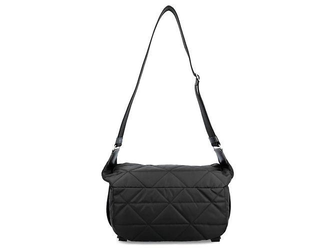Saffiano Borsa Bike in Nylon Trapuntato Prada con Patch Logo Triangolo Nero - vista 5
