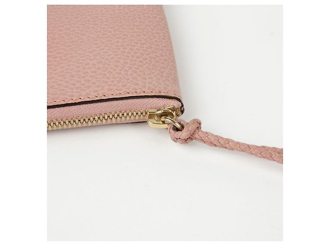 Bamboo Gucci Clutch in pelle rosa con nappa in bambù - vista 10