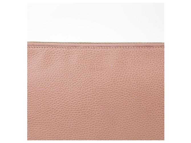 Bamboo Gucci Clutch in pelle rosa con nappa in bambù - vista 2