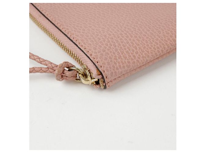 Bamboo Gucci Clutch in pelle rosa con nappa in bambù - vista 8