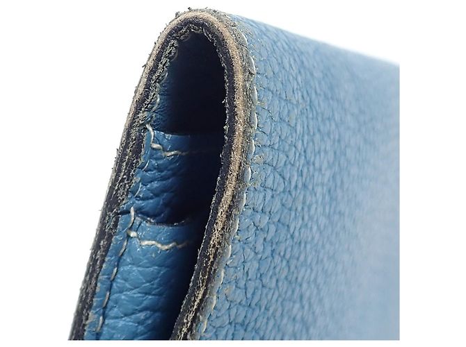 Hermès Dogon Duo Bi-fold Long Wallet Blau - Ansicht 4