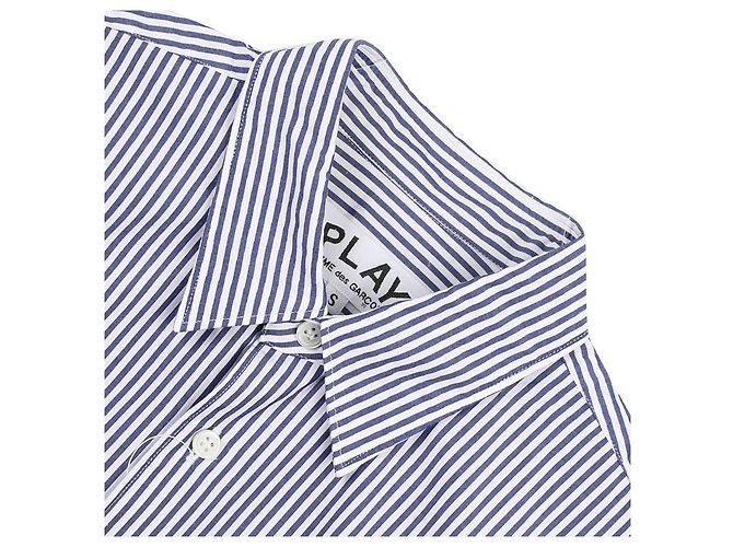 Comme Des Garcons Camisa listrada com patch Black Heart Play - vista 5