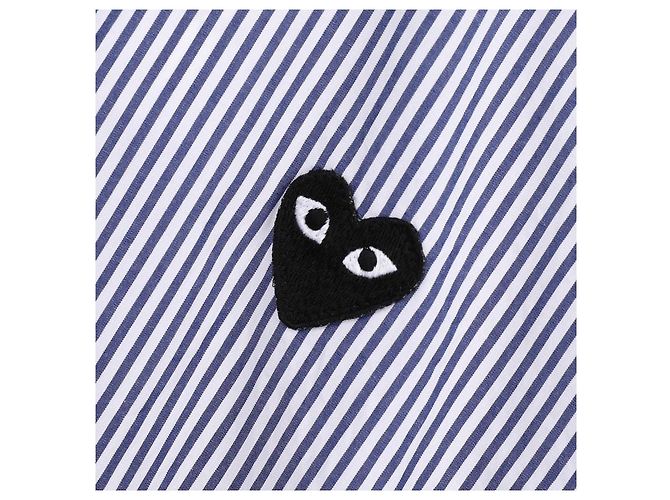 Comme Des Garcons Camisa listrada com patch Black Heart Play - vista 8