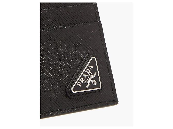 Prada Saffiano Leather Card Holder Black - view 2