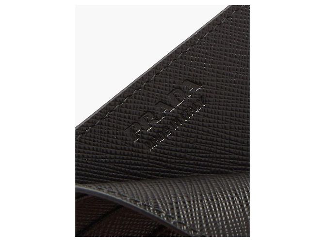 Prada Saffiano Leather Card Holder Black - view 4