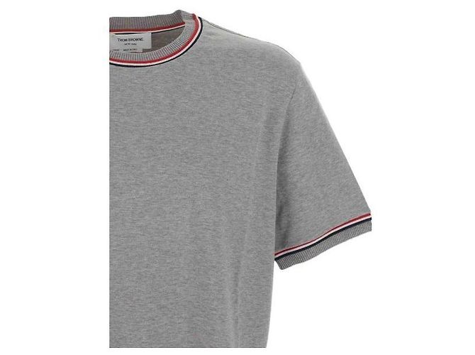 Thom Browne Cotton Milano Stripe T-Shirt Braun - Ansicht 5