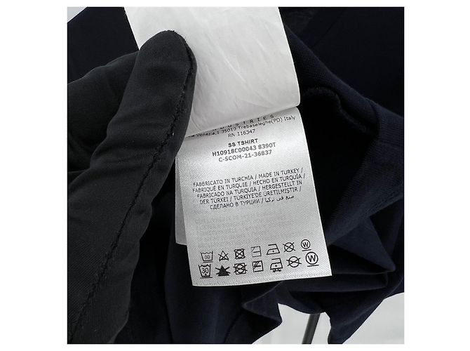 Moncler Logo Kurzarm-T-Shirt Navy Blau - Ansicht 6